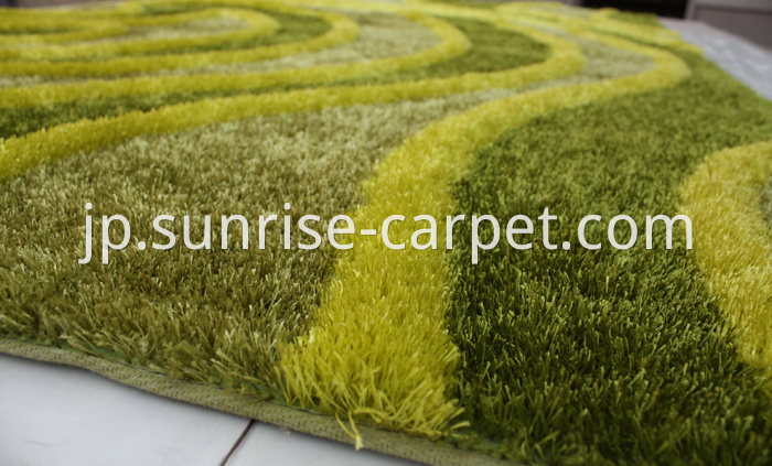 Polyester Shaggy Rug thick yarn with 3D design